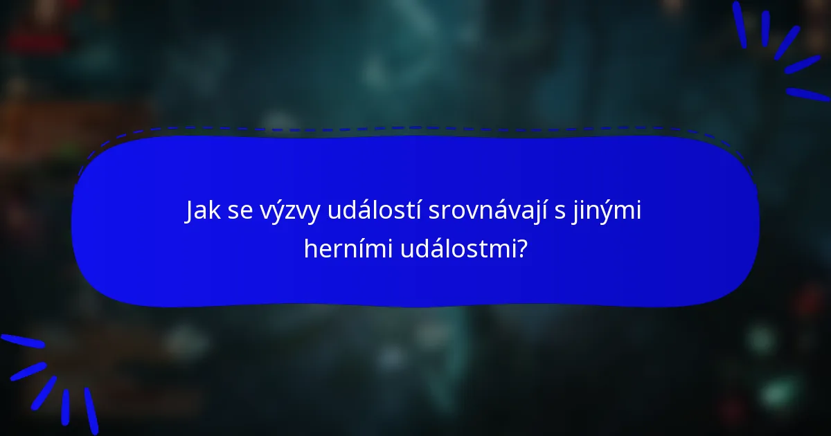 Jak se výzvy událostí srovnávají s jinými herními událostmi?