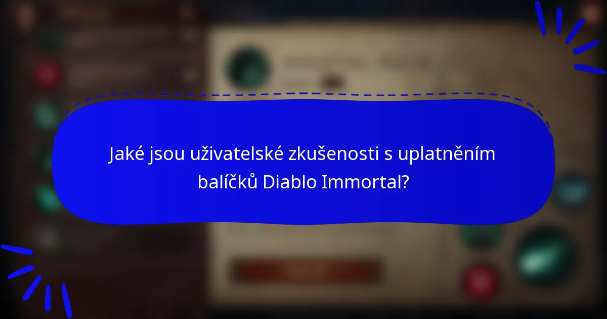 Jaké jsou uživatelské zkušenosti s uplatněním balíčků Diablo Immortal?